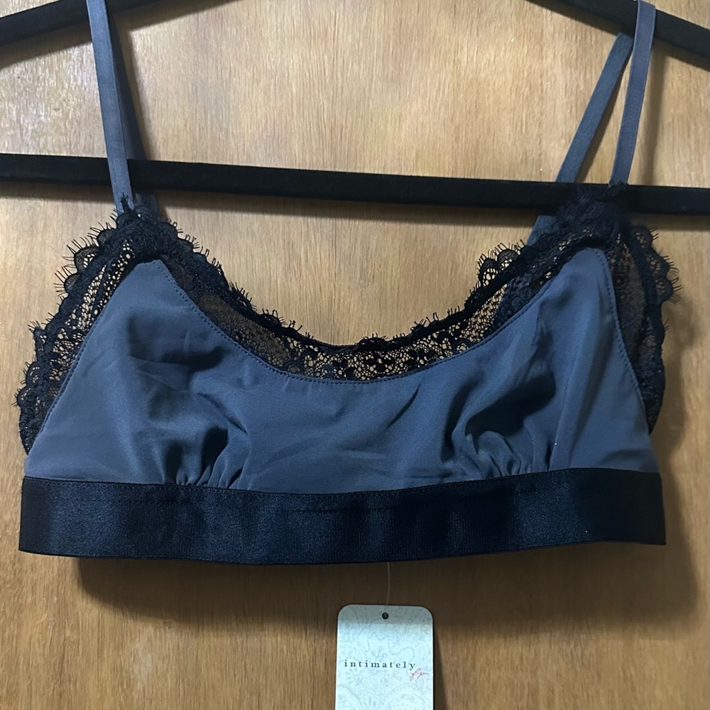 Free People Black Lace Bra Intimates